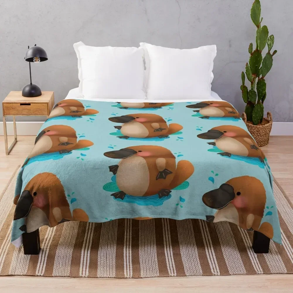 Platypus Puggle Throw Blanket Shaggy for babies Blankets