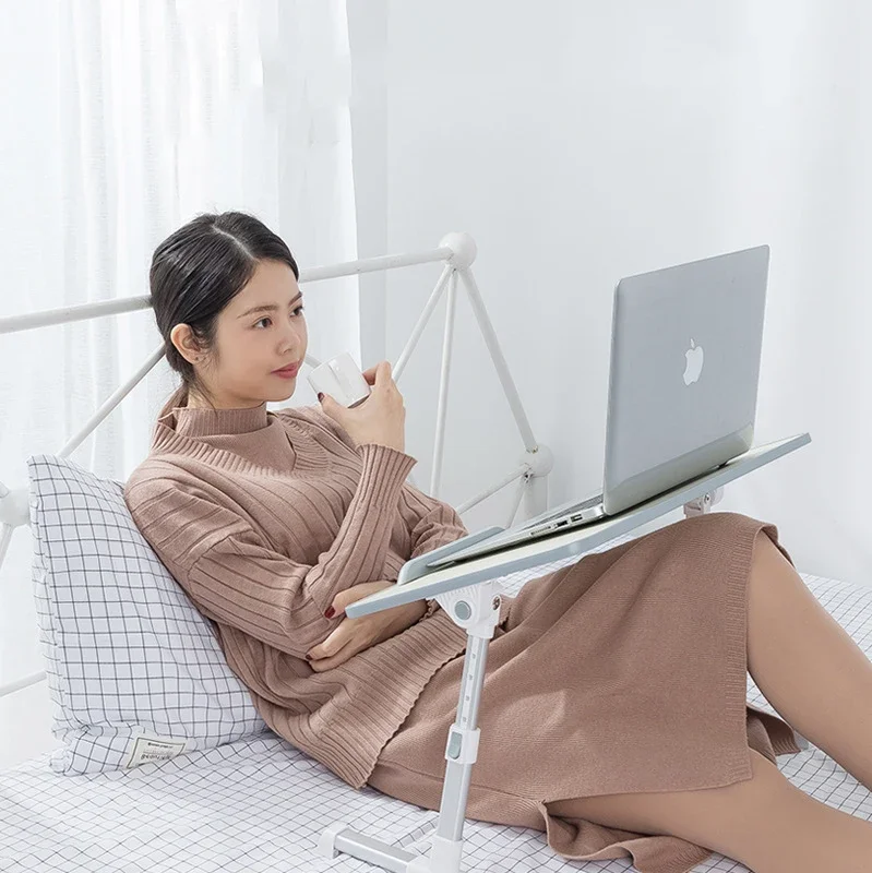 Support pliable multifonctionnel pour ordinateur portable, table d'étude, bureau en bois, bureau d'ordinateur pliable pour lit, canapé, table de service à thé