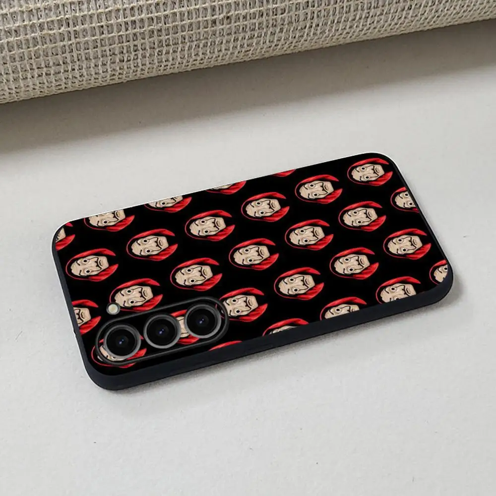 Hot cool casa papel ins design  Phone Case For Samsung Galaxy S26 S25 S24 S23 S22 S21 Plus Ultra Fold A Soft Black