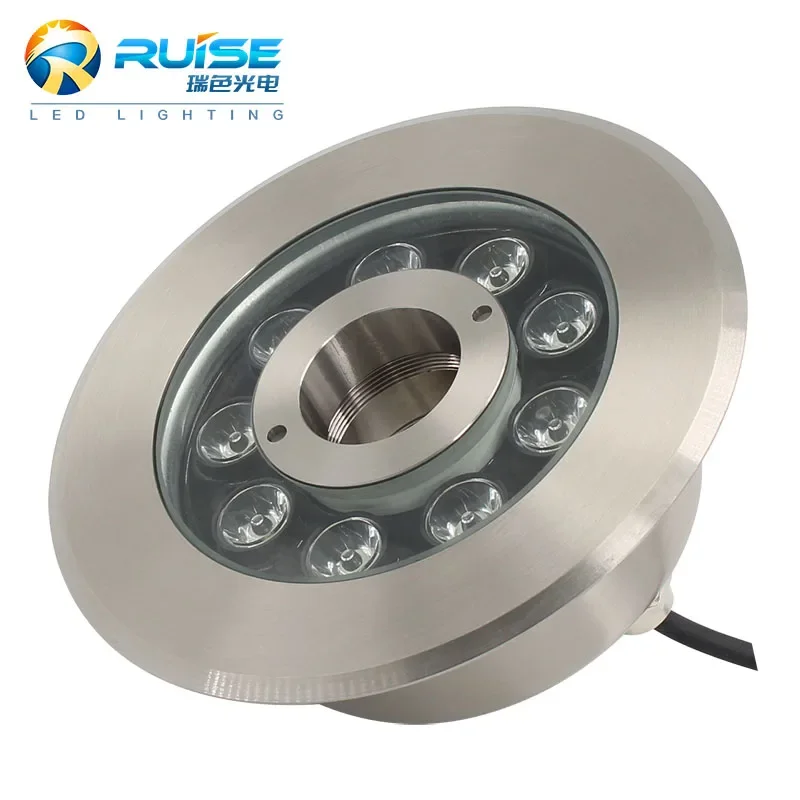 24V IP68 Waterproof RGB Led Circle Ring Underwater Fountain Light Water Pump With Led Light