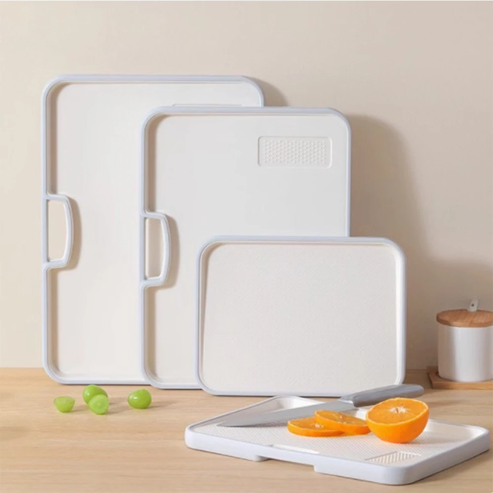 

Двусторонняя антибактериальная разделочная доска из пшеничной соломы для дома и кухни, противоскользящая пластиковая многофункциональная липкая доска для фруктов