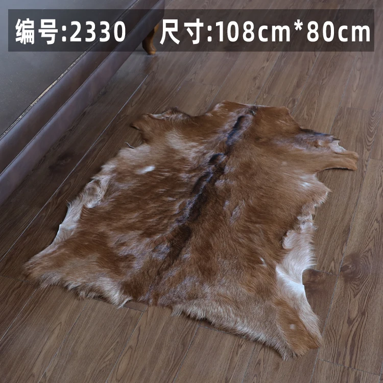 Unique Chair Cushion, Natural Goat Skin Rug Wool Leather, Carpet for living room, cat mattress,area rug,defect fur view 5