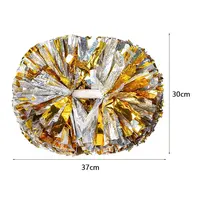 30cm*37cm Cheerleader Pom Poms Multicolors PET Cheerleading Accessories Double Hole Handle Come On Props Pom Poms Sport Events 6