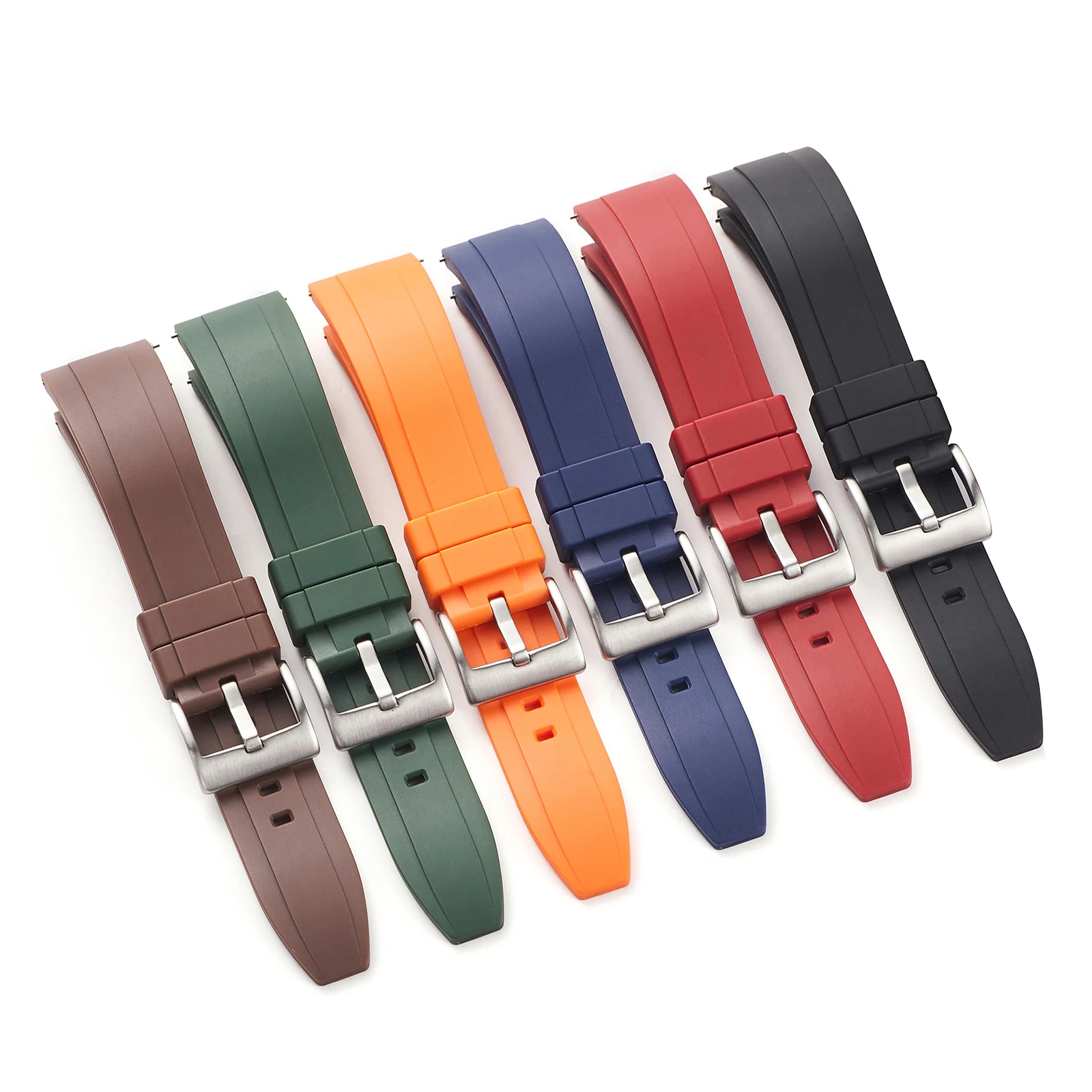 Quality Silicone Watch Strap 18mm 19mm 20mm 21mm 22mm 24mm Quick Release Rubber Watch Band Dustproof Bracelet for Smart Watch