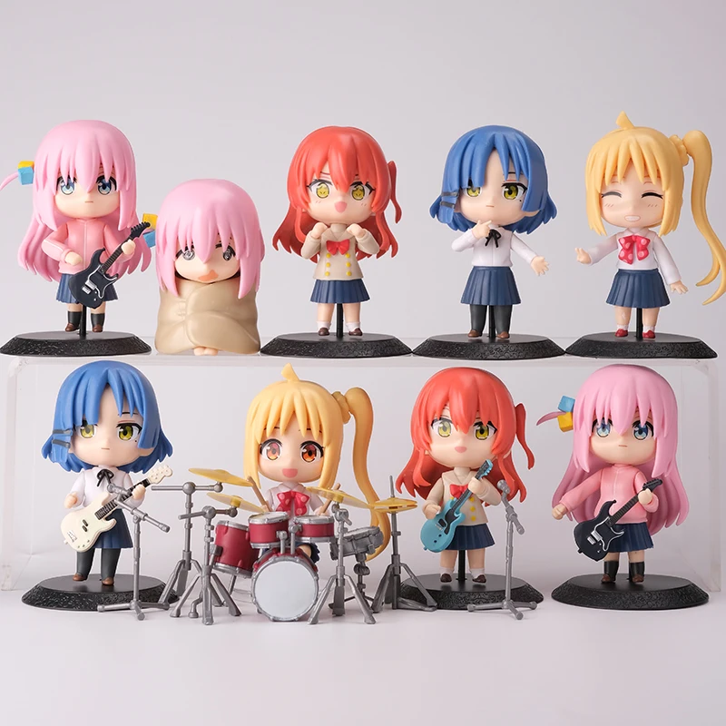 

Новинка, 9 шт., фигурка Bocchi the Rock Hitori Gotou Nijika Ijichi Ryou Yamada, игрушки из ПВХ, экшн-модель, коллекция игрушек, Рождественский подарок