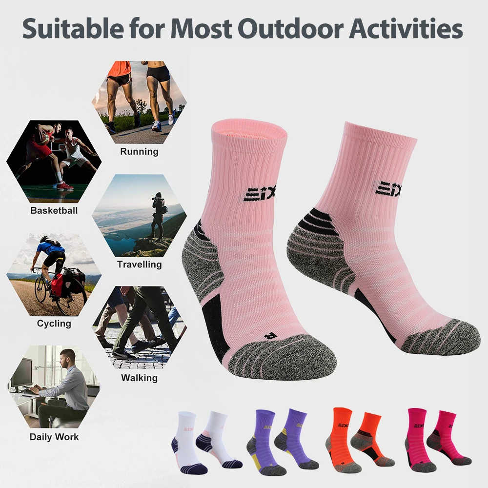 Professional Nano Copper Anti-odor Running Athletic Wicking Socks for Women Adult Anti-Blister Moisture Wicking Hiking Socks