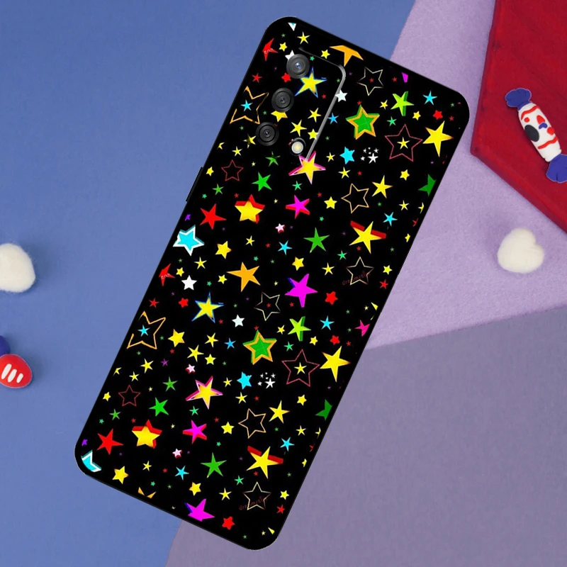 Stars Colourful Case For OPPO A98 A78 A58 A18 A96 A76 A16 A15 A17 A77 A5 A9 A74 A94 A52 A72 A53S A54S A57S