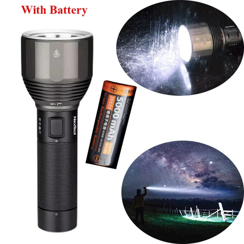 

Type-C Quick Charge Nextool 2000 Lm Flashlight Ipx7 Waterproof Rechargeable 5000Mah Led Light Seaching Torch for Outdoor