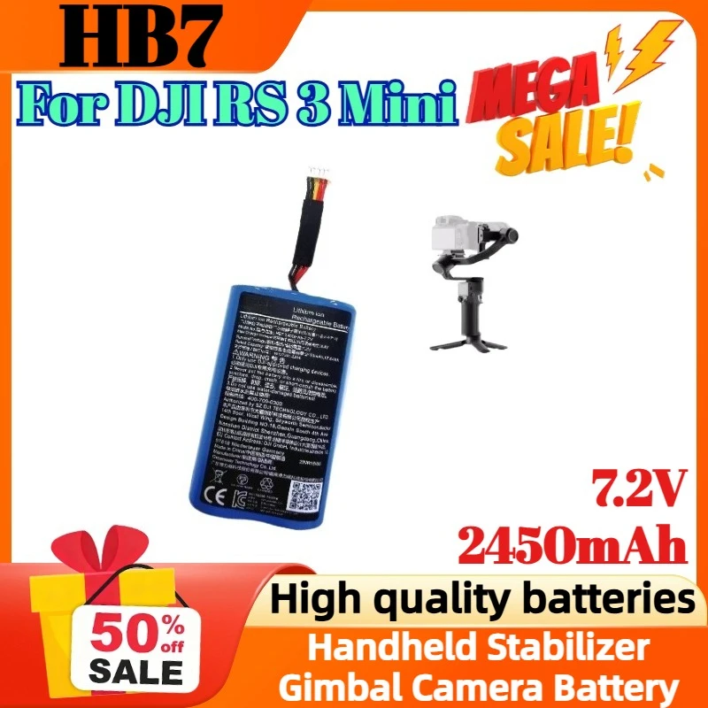 

HB7 2450mAh 7.2V Digital Battery for DJI RS 3 Mini Handheld Stabilizer Gimbal Camera Battery
