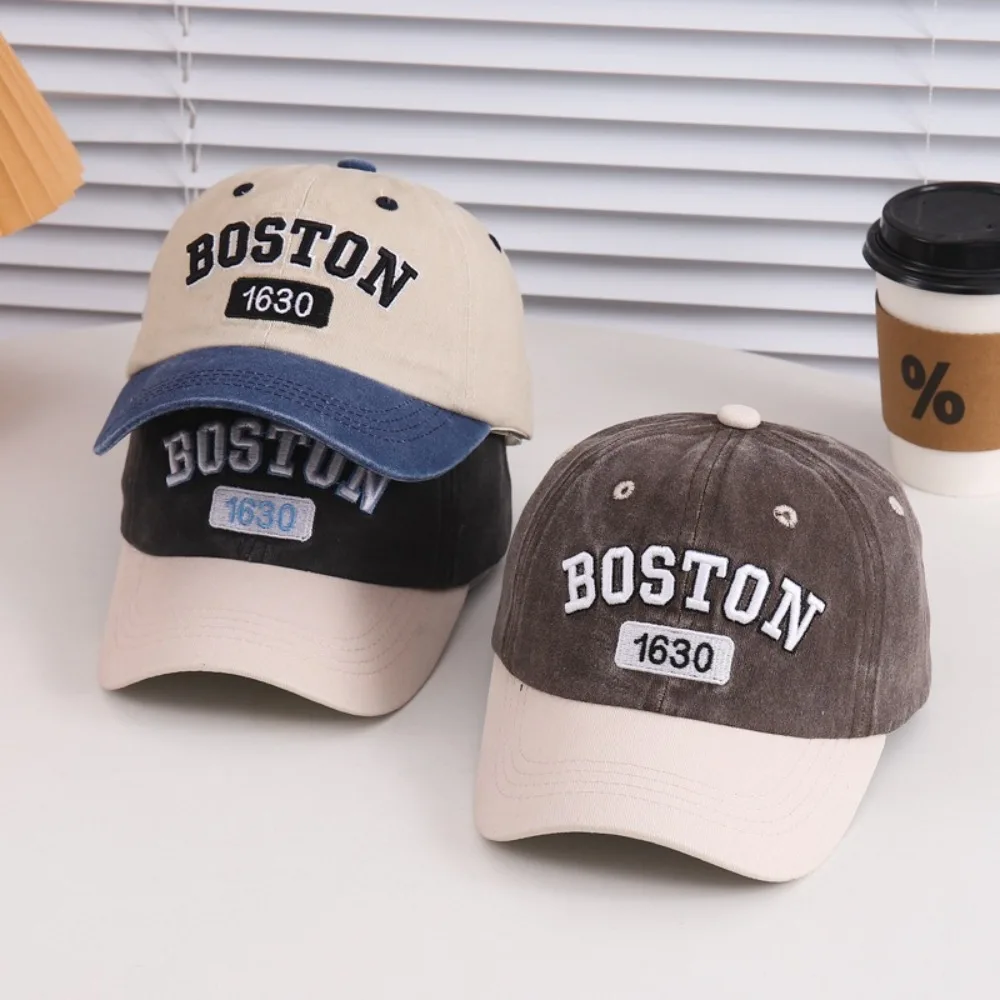 Детская бейсболка с вышивкой букв, анти-УФ-защита, цветная шляпа с солнцезащитным козырьком, регулируемая дышащая детская фуражка