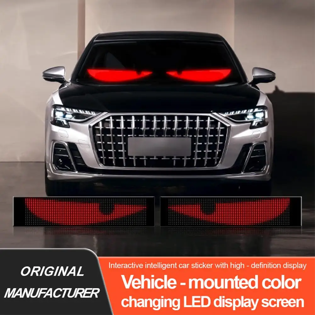 

LED Screen Devil‘s Eyes LED Panel Matrix Screen Light Remote Control Animation Display Screen Light For Car Truck Windshiel H8Y9