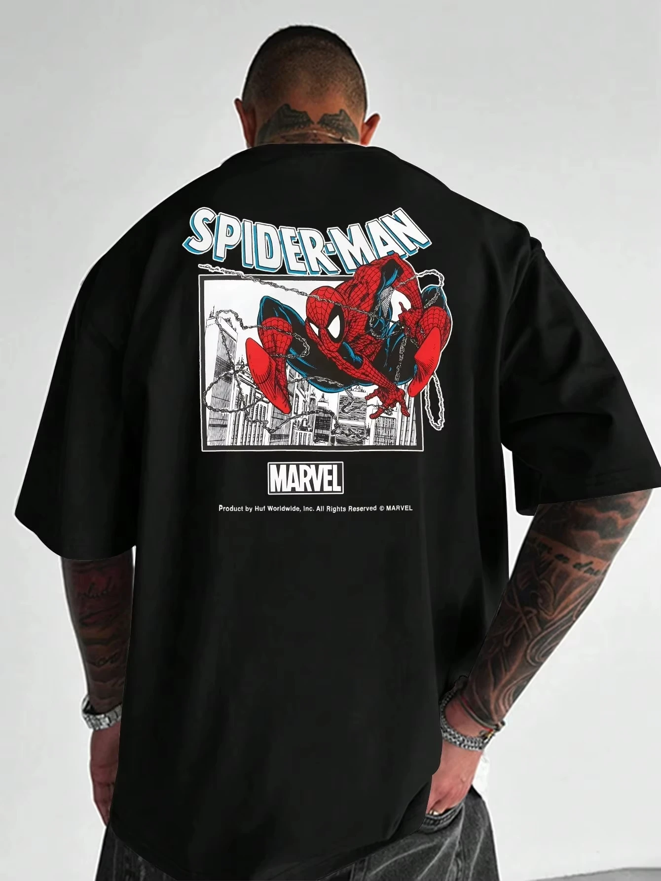 

This Trendy Spider-Man Pattern Printed T-shirt Is A Fashionable Street Round-neck Short-sleeved Men's T-shirt. It Is Suitable