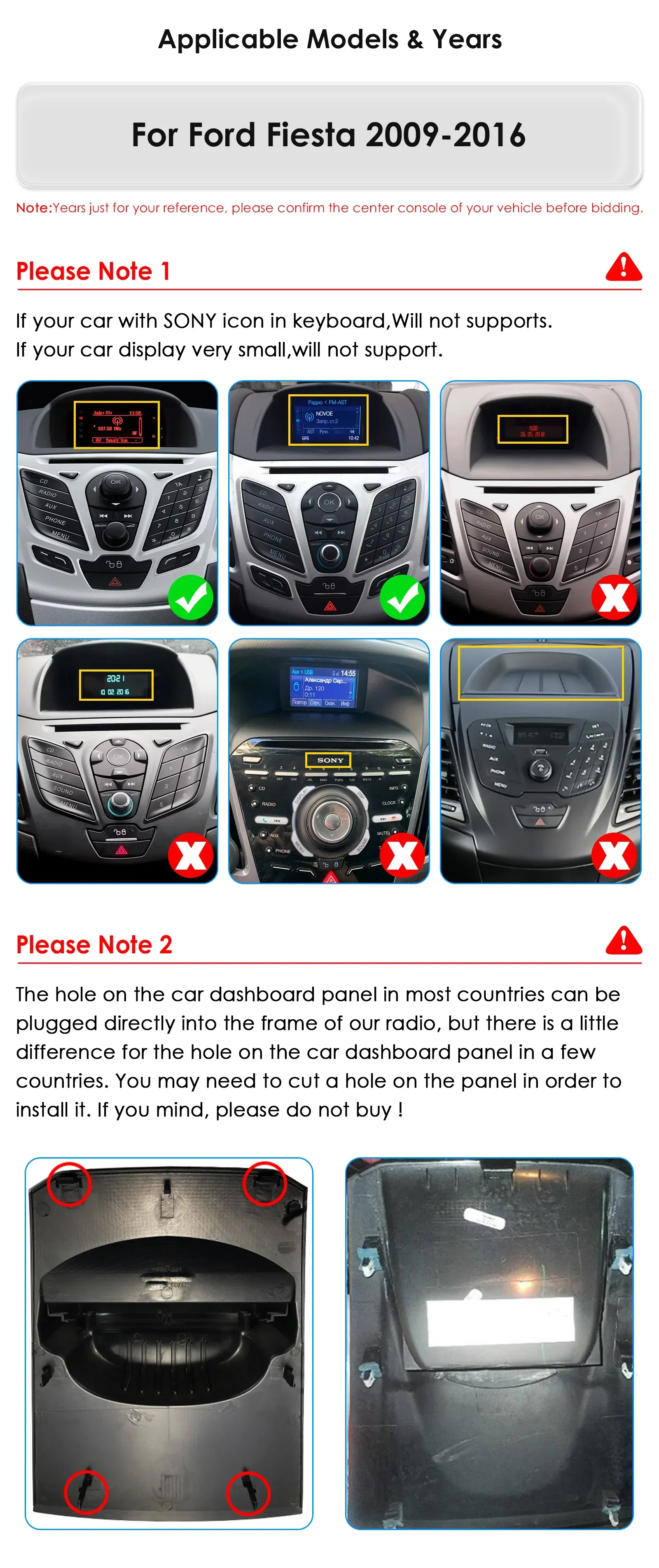 Hizpo 2Din Android 14 Auto-Multimedia-Player für Ford Fiesta MK7 2009–2016 GPS Carplay 4G AI Intelligenter Bildschirm Autoradio 360 Cam – Detail 1