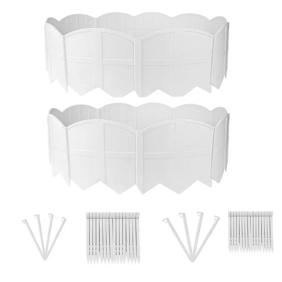 

Бордюрная лента для ландшафтного дизайна, садовая окантовка, бордюр для газона, 30 шт. ландшафтной окантовочной ленты с 30 шт. колышками, белая окантовка для ландшафта