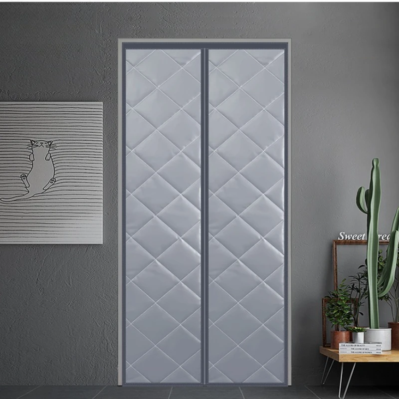 Winter Thermal Insulated Magnetic Screen Door Curtains Self-Close Keep Warm Windproof Door Curtain PU/Oxford Fabric Entryway