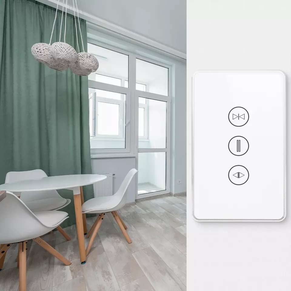 Glomarket Standard USA Design unico Pannello in vetro Tenda WiFi Smart Switch Tuya APP Telecomando Wifi Smart Shutter Switch