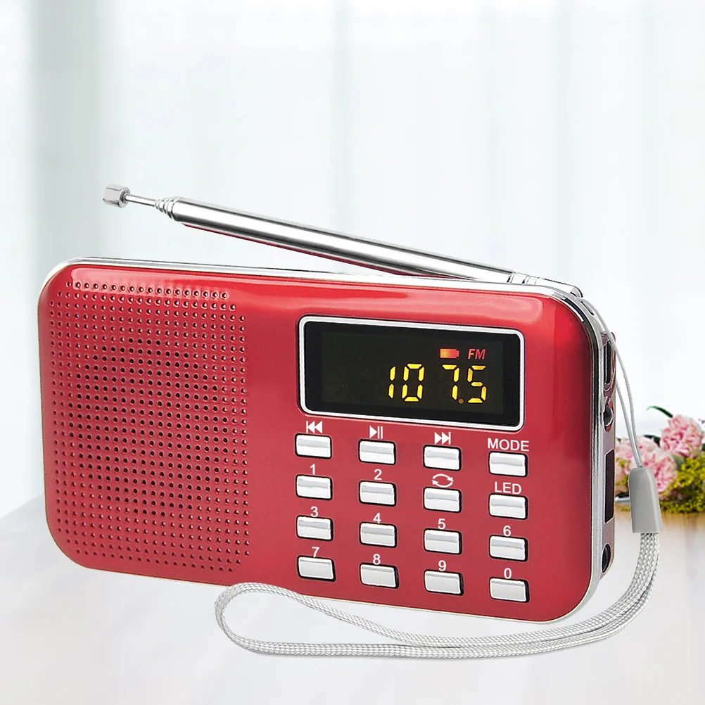 

Ultra Thin Multi Purpose T-flash Mini Radio Speakers For The Elderly English Edition(Red) Multi Purpose Radio