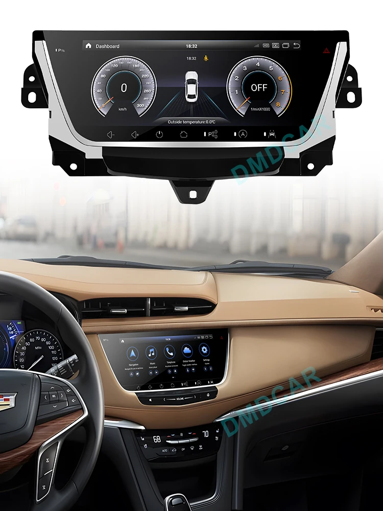 Android 12 Car Radio Central Multimidia Video Player Streeo Wireless Carplay Auto LCD Screen For Cadillac XT5 XT6 2016-2023