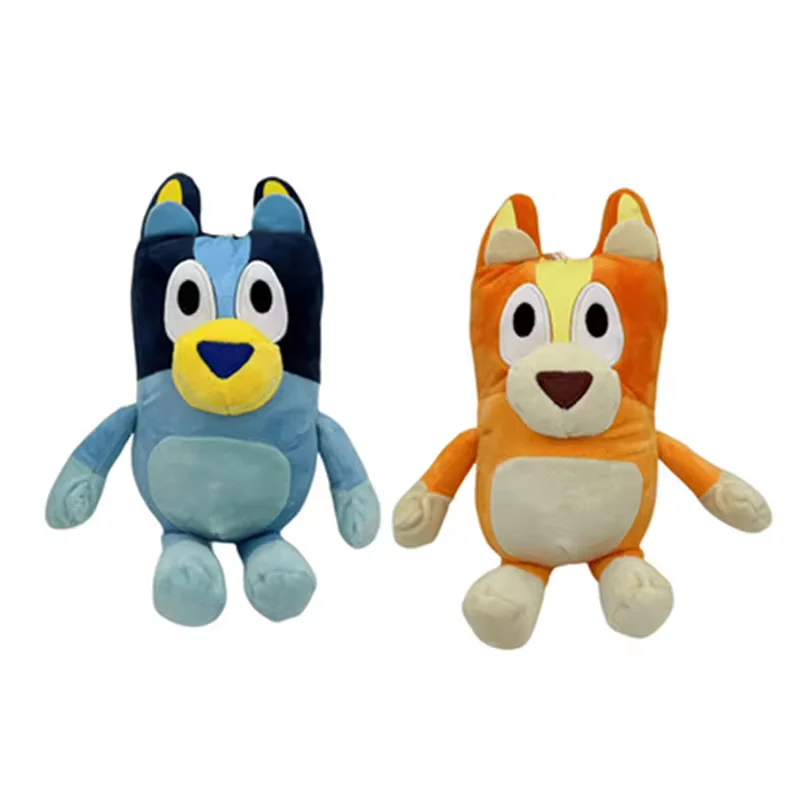 Cute Cartoon Bluey Family Anime Figures Plush Toys Doll Kawaii Soft Stuffed Bolster Bedroom Decoration Kids Christmas Gift