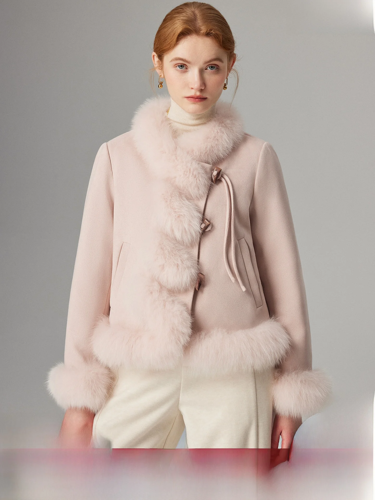 

Young Sle Fur Coat Women's New Chinese Sle Tassel down Jaet White Goose down Inner Coat ort Thiened Straight Cut