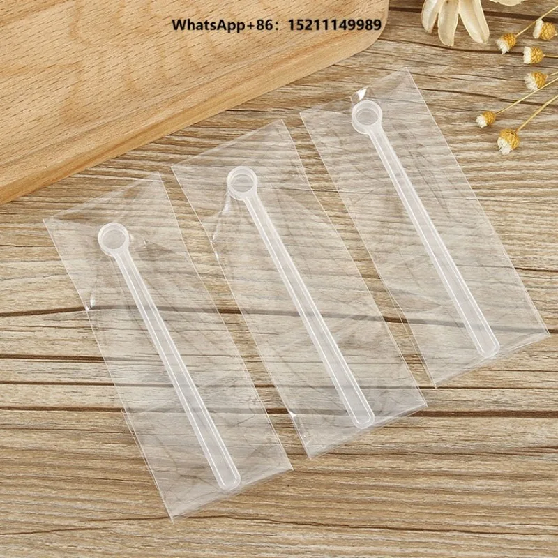 0.25ml Flat Bottom Half Clear Translucent Plastic Micro Little Measuring Spoons Measurement Tools Tiny Scoop