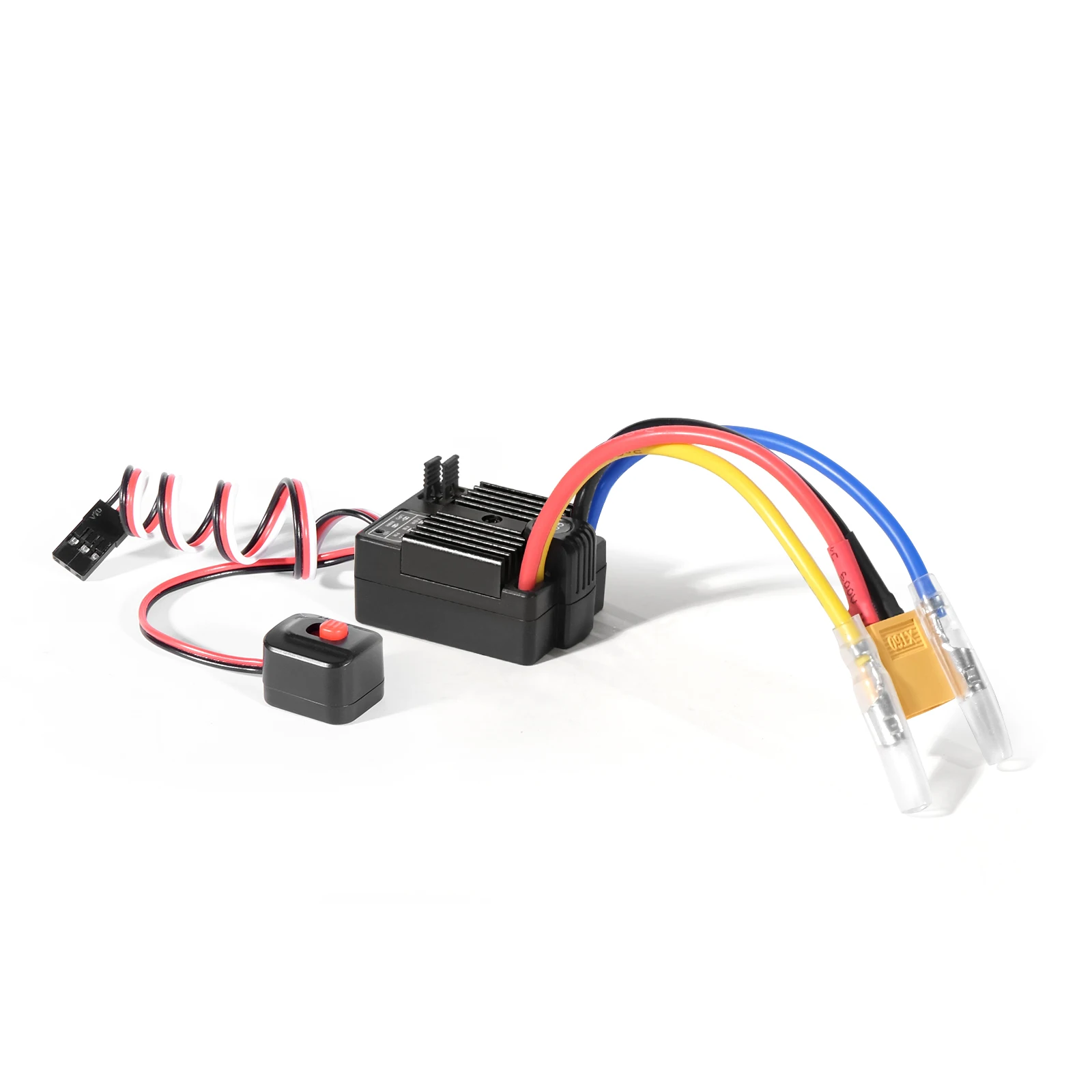 

HG1060-60A-BXT60 60A Brushed ESC XT60 Plug Black For 1/10 RC Car Buggy Crawler 2-3S LiPo With 5.35V/3A BEC CE ROHS Certified