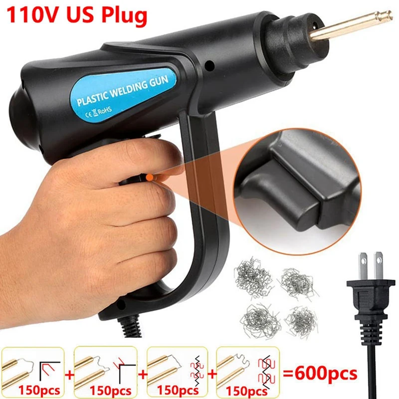 70W Plastic Welding Machine Plastic Welder Tools Car Bumper Repair Kit With 600 Pcs Hot Staples Car Tools Kit