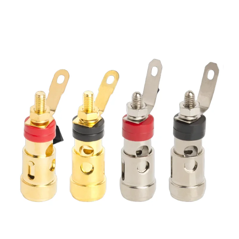 

High Quality 4 Pcs Terminal Binding Post Banana Plug Jack Panel Mount Connector Wiring Plug Terminals