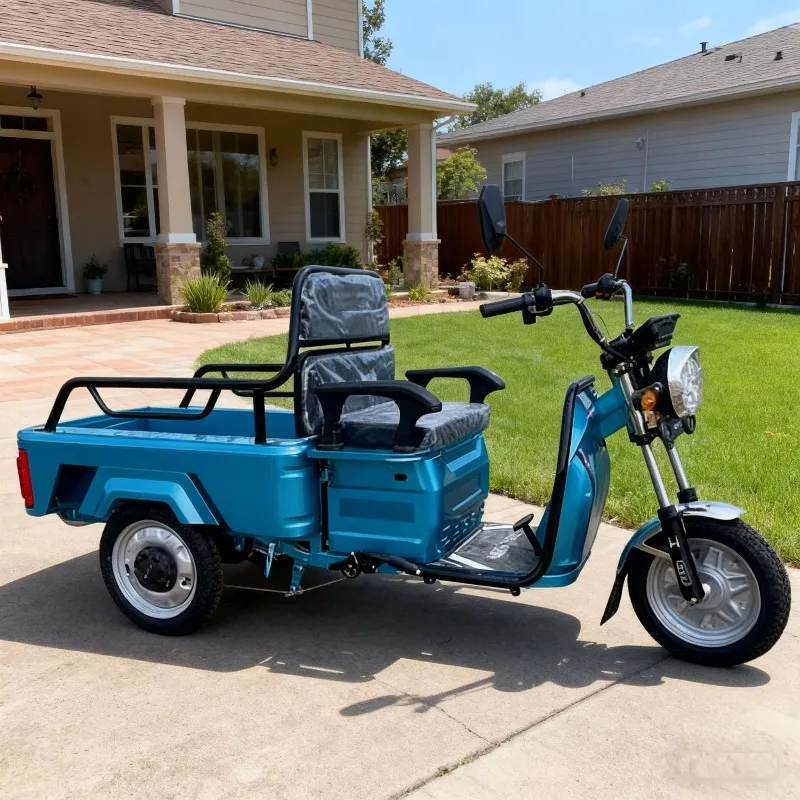 Large Cargo Box Electric Trike Three Wheel Electric Tricycle High Load Bearing Capacity Farm Haulage Vehicle Short Distance
