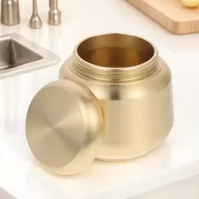 1 قطعة جرة نحاسية صغيرة للرماد الحيوانات الأليفة الصغيرة حاوية تخزين القط الحرق تذكار علبة الشاي المنزلية #1