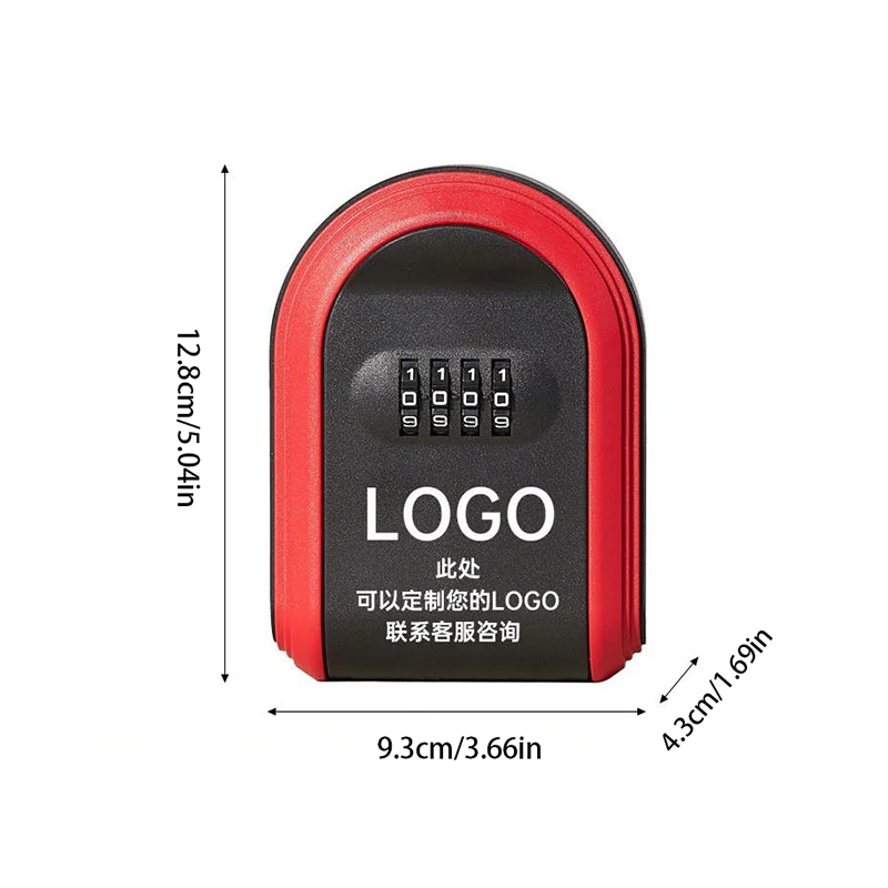 صندوق قفل مفاتيح مثبت على الحائط ، رمز كلمة مرور مكون من 4 أرقام ، قفل أمان ، بدون مفتاح للمكتب المنزلي ، منظم صندوق تخزين سري