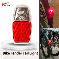 Good Leds Battery Fender Bike Light Mount on the Mudguard Red Plastic Safe Warning Bicycle Taillight Bike Rear Light Flashlight