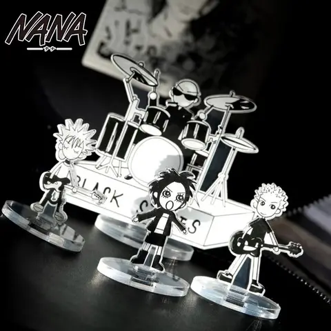 Anime NANA Osaki Nana Siyah Taşlar Nobu Shin Yasu Cosplay Standı Modeli Plaka Akrilik Masaüstü Şekil 4 adet/takım Aksesuarları Sahne