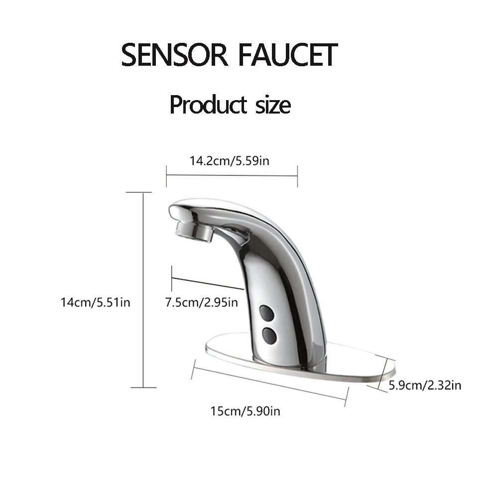 Automatic Sensor Faucet Brass Body Material Deck Mounted Installation Mixer Water