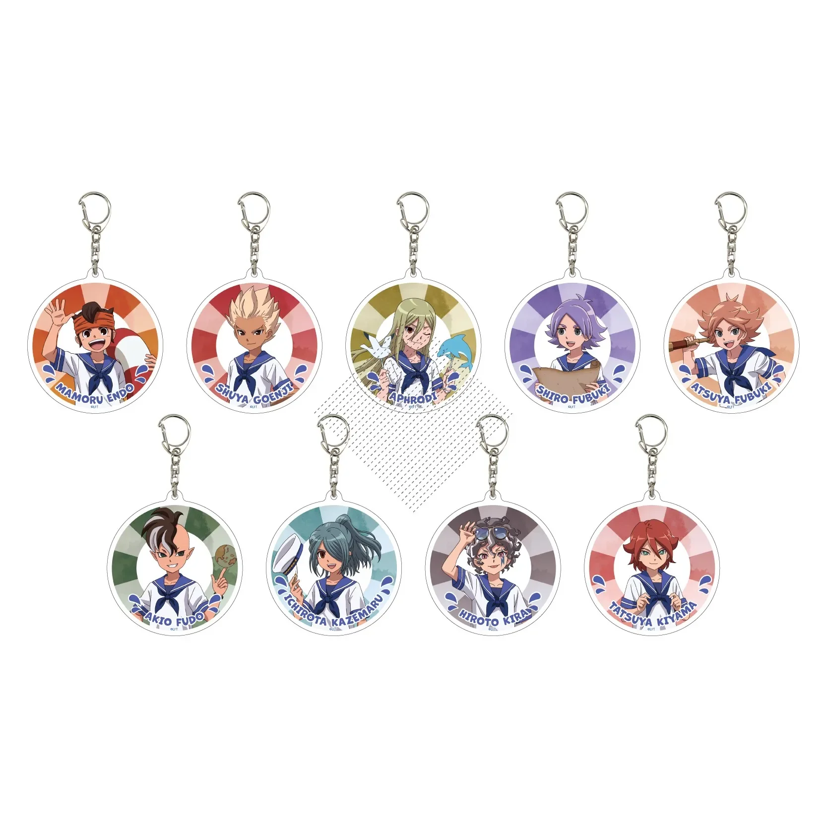 Anime INAZUMA ELEVEN 11 Keychain Doll Mamoru Endo Shuya Goenji Shiro Fubuki Atsuya Acrylic Keyring Pendant for Gift