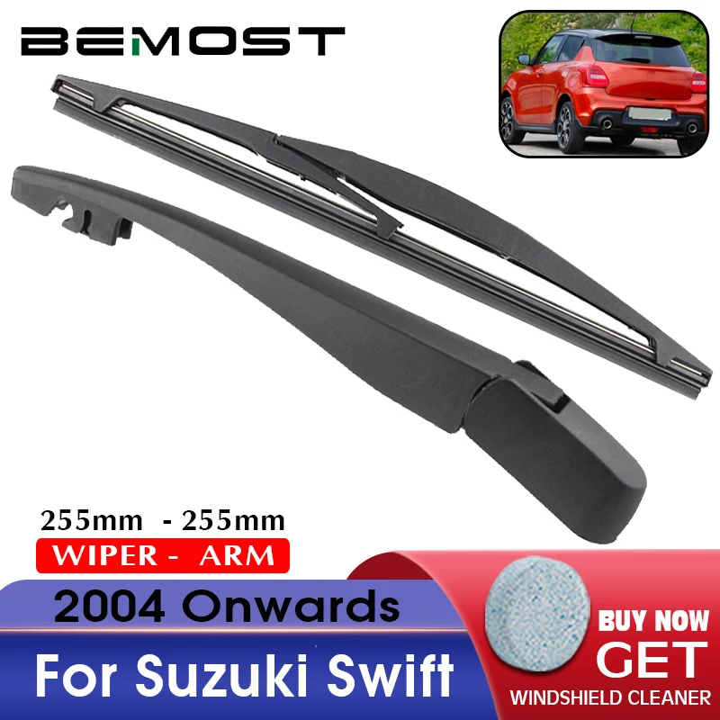 BEMOST Car Rear Windshield Wiper Arm Blade Brushes For Suzuki Swift 2004 Onwards Hatchback 255MM Back Windscreen Auto Styling