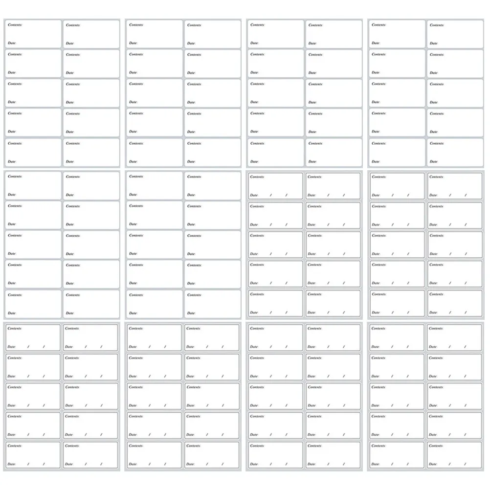 40Sheets Food Labels Kitchen Label Stickers Blank Multi-Use Bottle Labels for Food Containers Freezer Use by Date