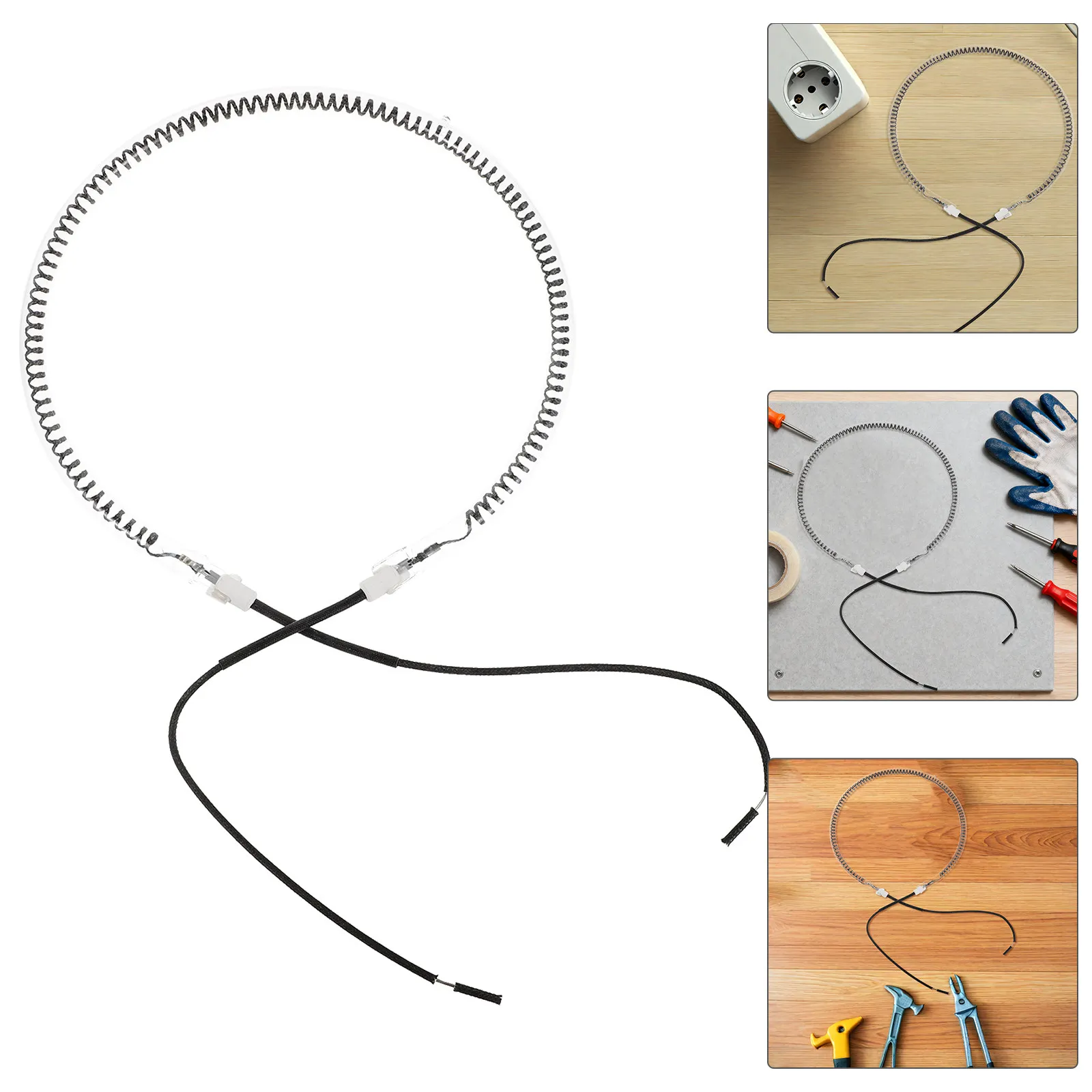 Halogen Lamp Tube Oven Heating Tube Carbon Fiber Fast Heat Low Light Replacement for Wave Oven Heater Bulb Heater Heating Lamp
