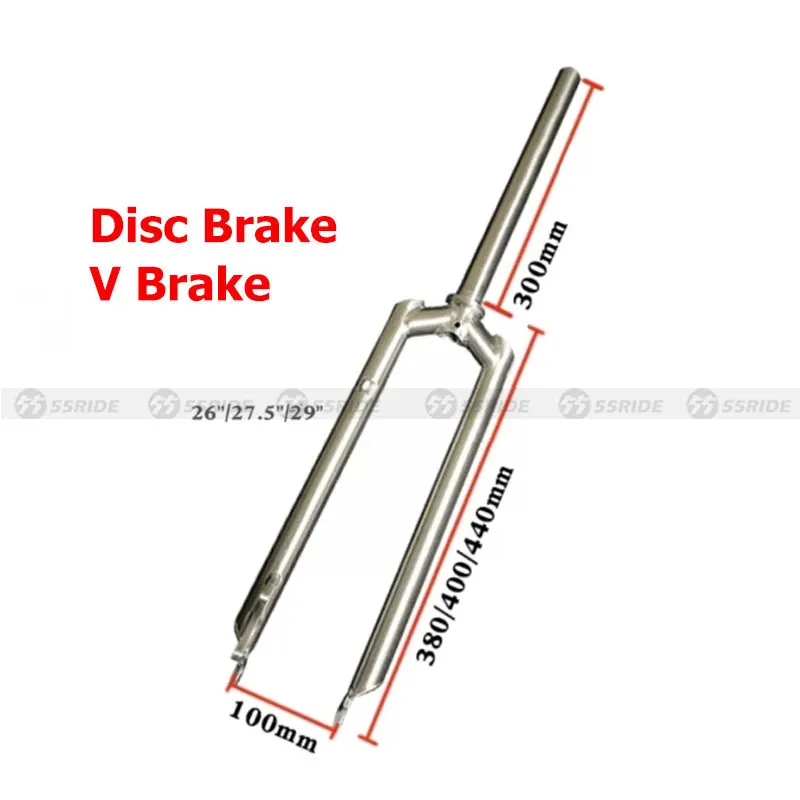 

55RIDE Titanium Bicycle Front Fork MTB Bike Accessories Disc Brake Quick Release Cycling Parts, GR9, 26 ", 27.5", 29"
