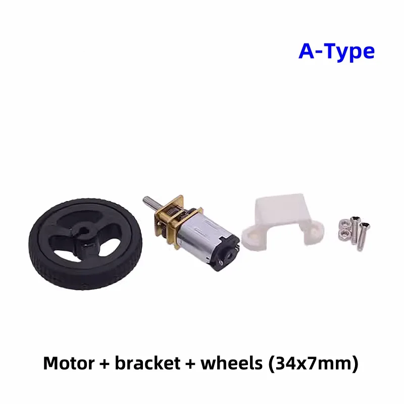 N20 Smart Car Chassis Roboter Kit Getriebe motor Halterung Räder 3 v6v12v kleiner Motor