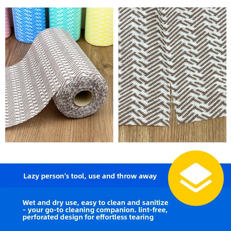 Kitchen disposable lazy rag multi-color thickened water-absorbing wet and dry multi-color dishtowel