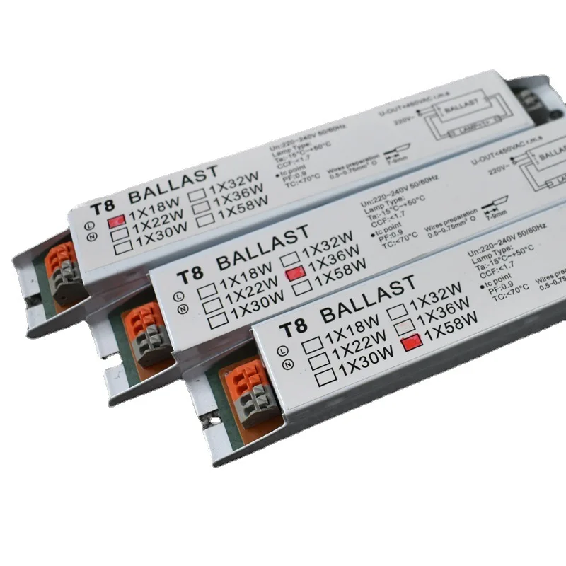 220-240V AC 2x18W/2x30W/2x58W/2x36W/1x36W/1x18W Wide Voltage T8 Electronic Ballast Fluorescent Lamp Ballasts Drop Shipping