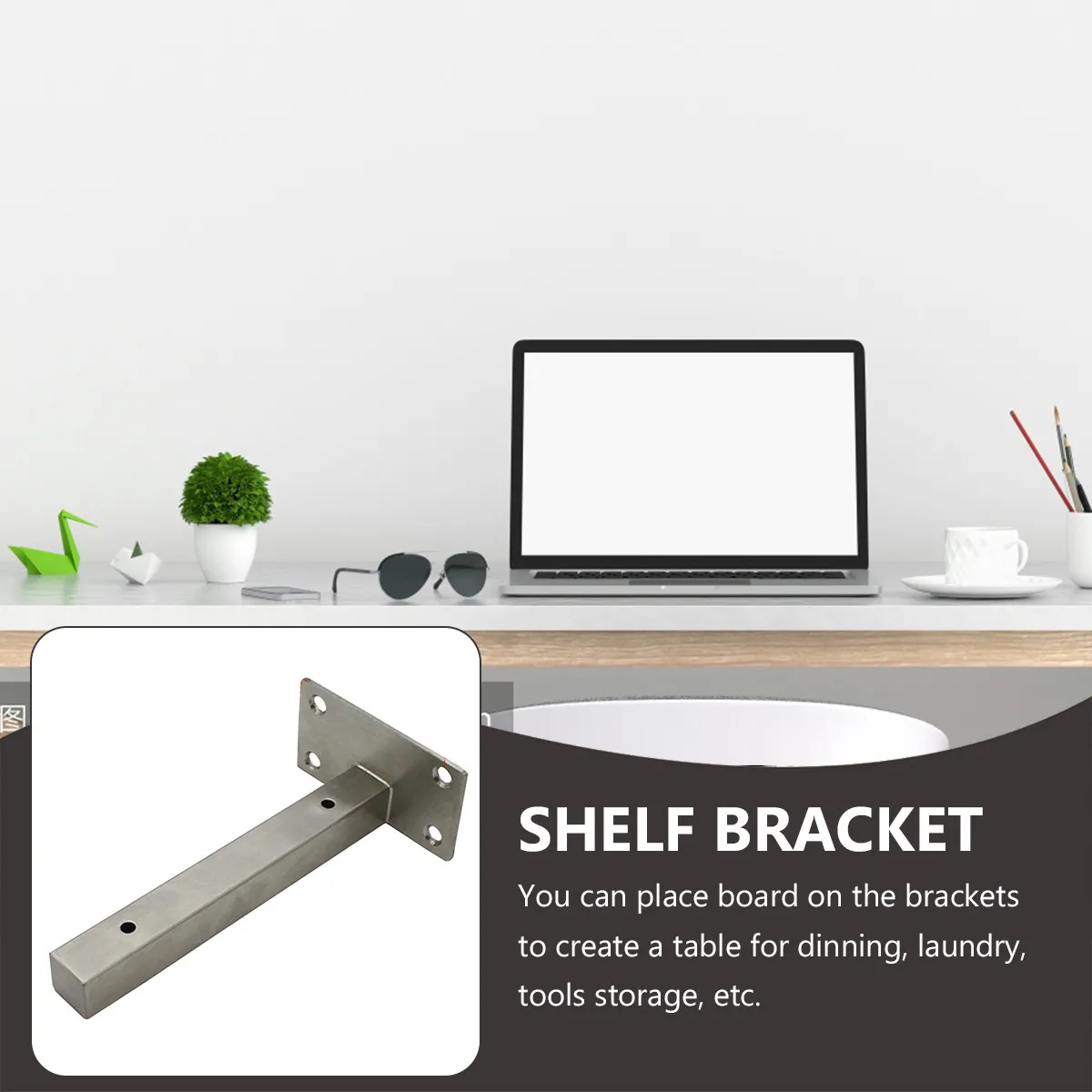 Premium Stainless Steel Shelf Bracket Heavy Duty Wall Support Bracket for DIY Workbench Table Storage Laundry Dining Tools Heavy