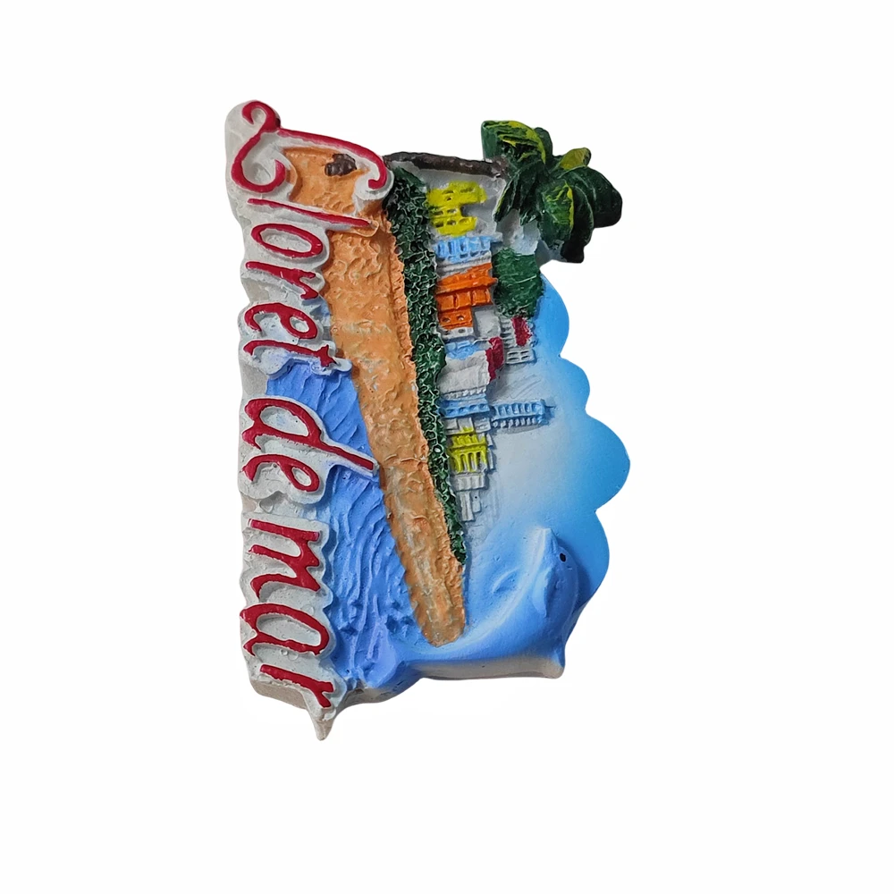 Lloret de Mar Spain 3D Fridge Magnet Souvenir Gift,Resin Handmade Lloret de Mar Refrigerator Magnet Home Decoration Collection