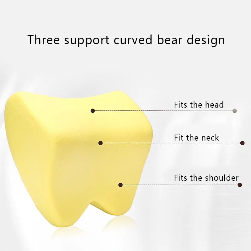 Memory Cotton Foam Car Neck Cushion Headrest For Car Pillow Lumbar Breathable Car Seat Pillow Waist Support