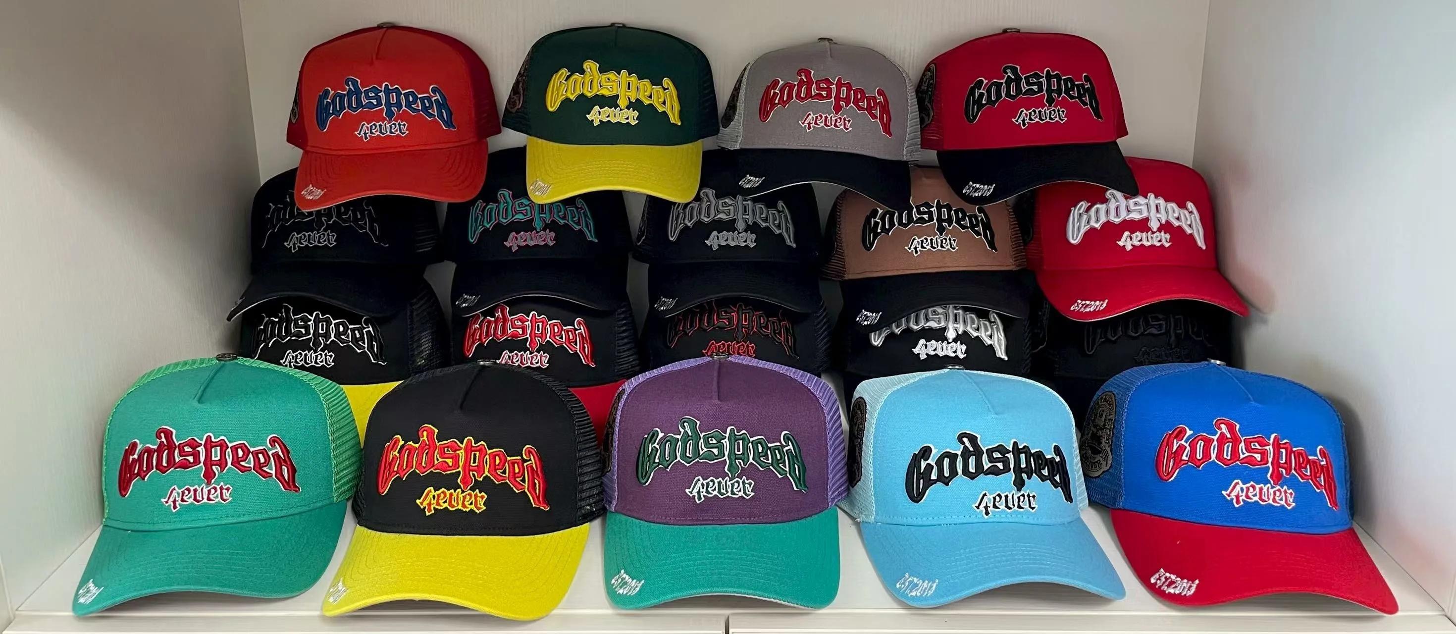 GOD SPEED High Street Baseball Cap Glitter Embroidered Letters Washed out Style Fashionable Casual Cotton Hat for Youth
