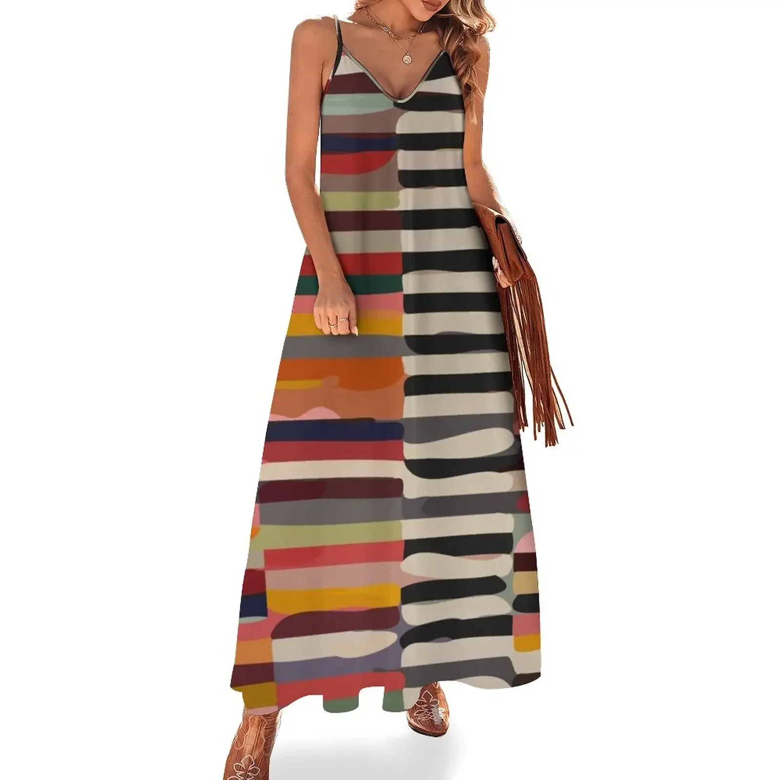 

Etchnic Scandinavian Pattern Sleeveless Dress festival outfit women dresses women summer 2024 Dress