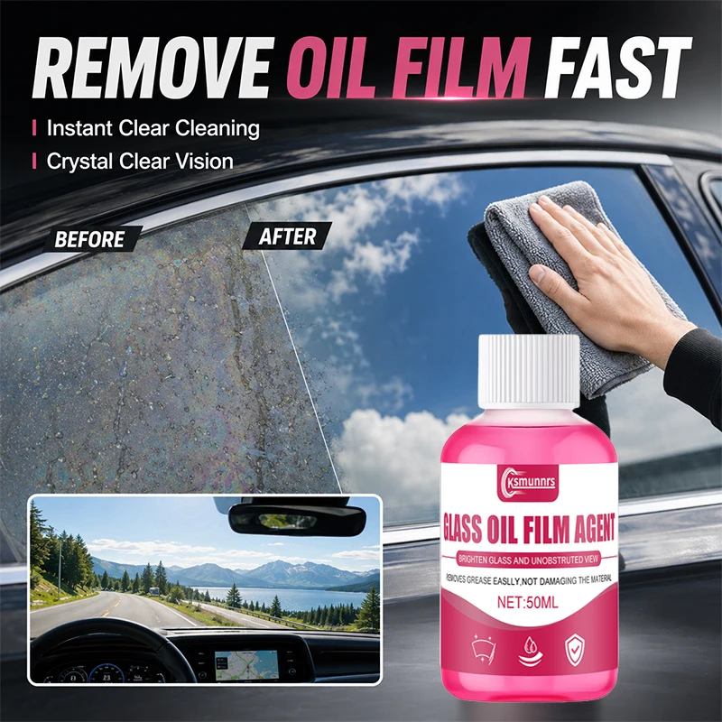 Car Windshield Wiper Fluid, Concentrated Glass Coating Cleaner with Waterproof Rainproof Anti-Fog and Streak-Free Formula