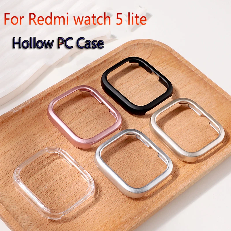 Étui PC creux pour Xiaomi Redmi Watch 5 Lite, accessoires, cadre de pare-chocs rigide tout autour, coque pour étuis Redmi Watch5 Lite