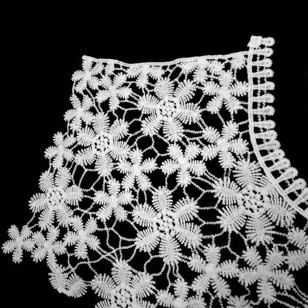 Creative Fashion Lace Neckline Elegant Lace Fabric Hollow Neckline DIY Crochet Design Shawl Vest Shoulder Cover